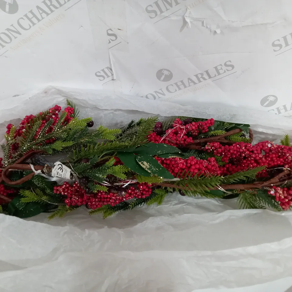 HOME REFLECTIONS 135CM PRELIT BERRY GARLAND RED