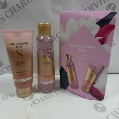 BOXED SANCTUARY SPA LILY & ROSE ESSENTIALS GIFT SET