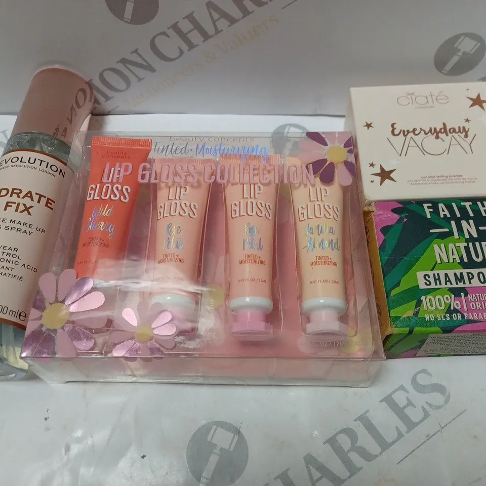 BOX OF APPROXIMATELY 20 ASSORTED COSMETIC ITEMS TO INCLUDE CIATÉ, REVOLUTION, BEAUTY CONCEPTS, FAITH IN NATURE, ETC