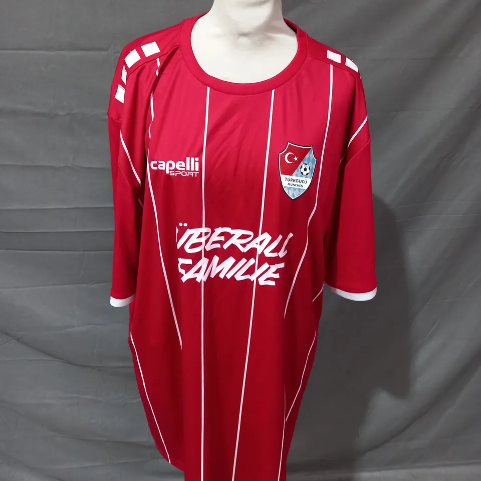 CAPELLI TURKISH FOOTBALL KIT IN RED - XXL