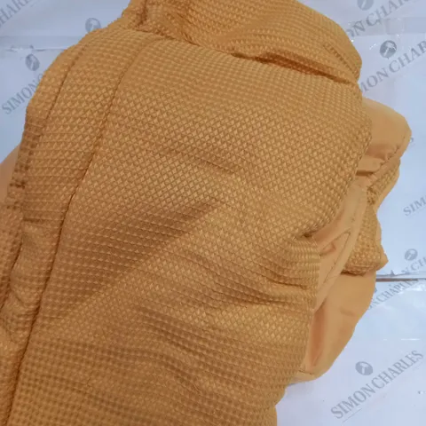SUPERSOFT BY COZEE HOME WAFFLE KNIT FILLED BEDSPREAD, OCHRE, 250X260CM