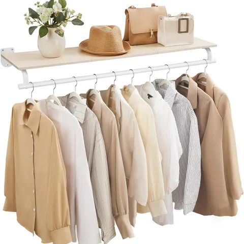 BOXED SONGMICS CLOTHING RACK WALL MOUNTED, CLOTHES RACK
