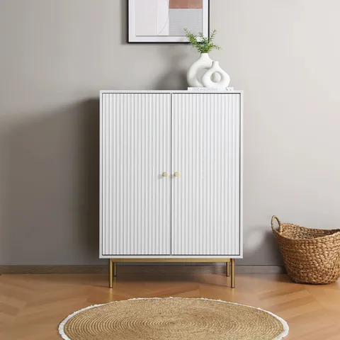 BOXED ALISSA 2 - DOOR RECTANGLE ACCENT CABINET (1 BOX)