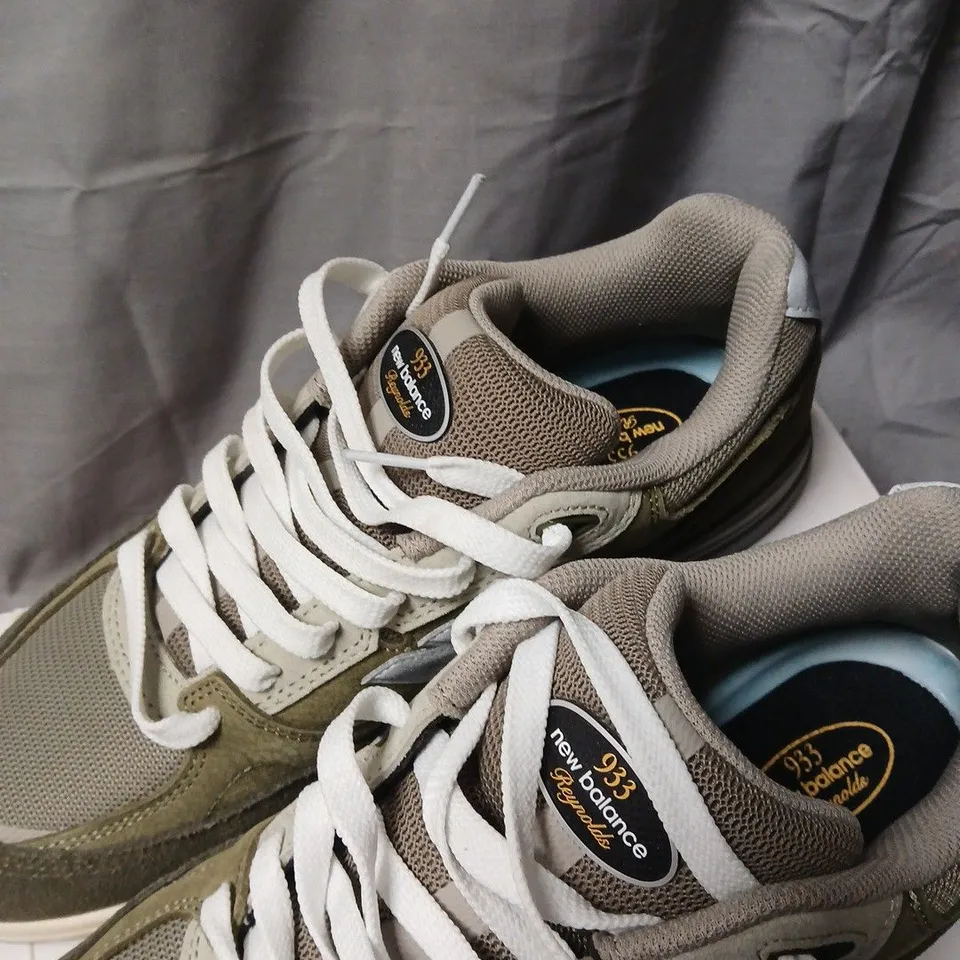 NEW BALANCE 993 SNEAKERS – OLIVE/KHAKI, PAIR  UK SIZE 11.5