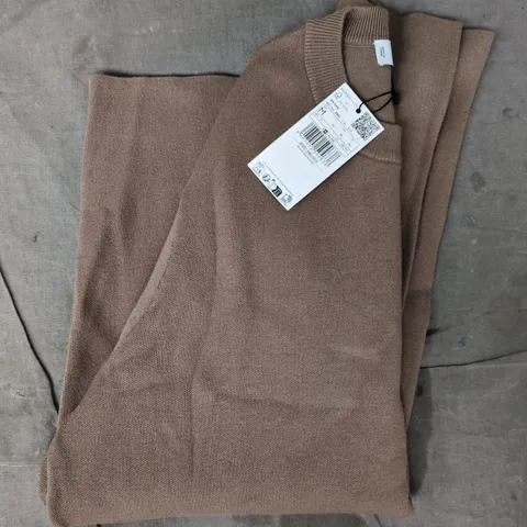 MANGO 268 LONG SLEEVE JUMPER IN BROWN SIZE MEDIUM