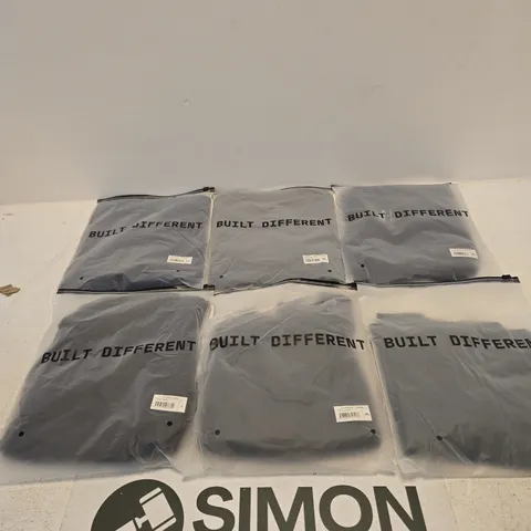 SET OF APPROXIMATELY 20 ASSORTED BUILT DIFFERENT T-SHIRTS/SHIRTS IN VARIOUS COLOURS AND SIZES