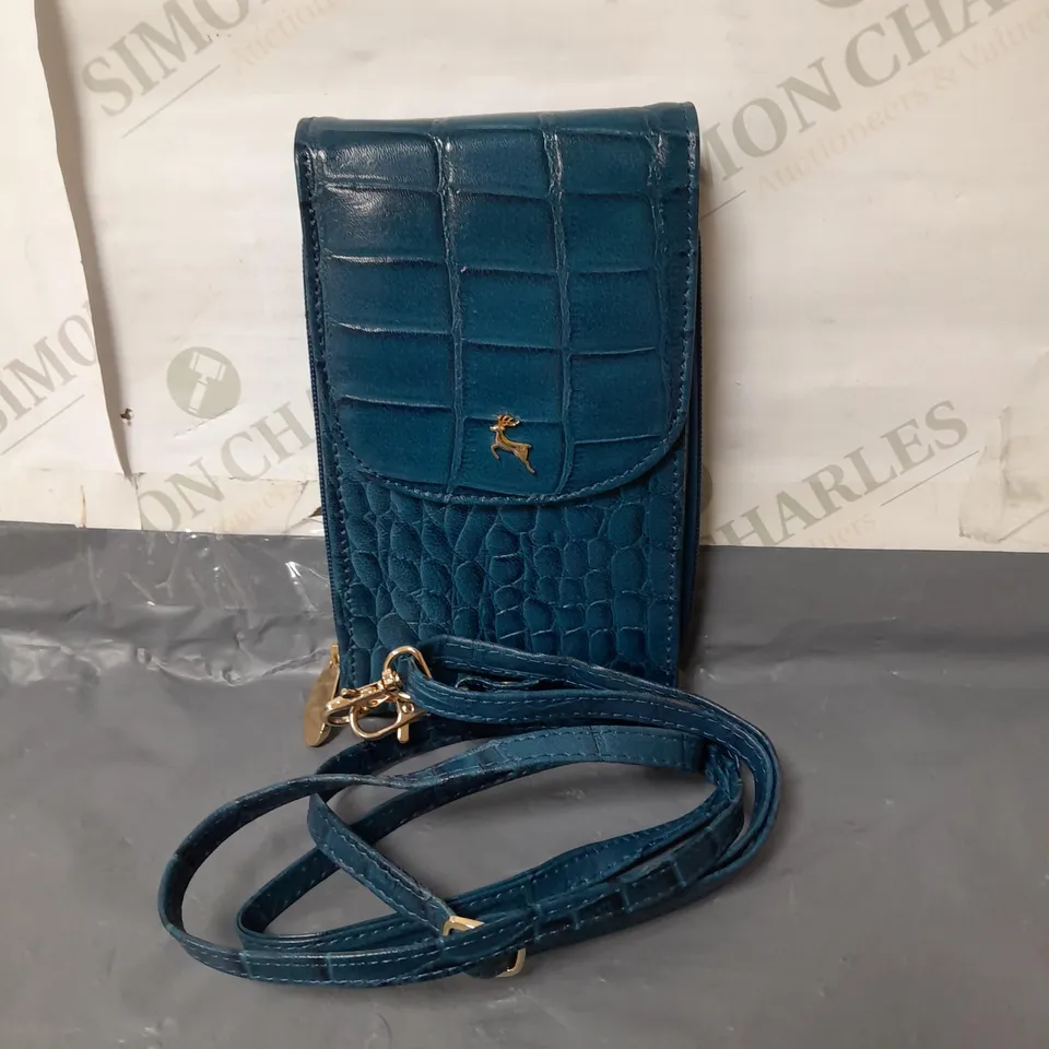ASHWOOD LADIES LEATHER CROSS BODY BAG TEAL