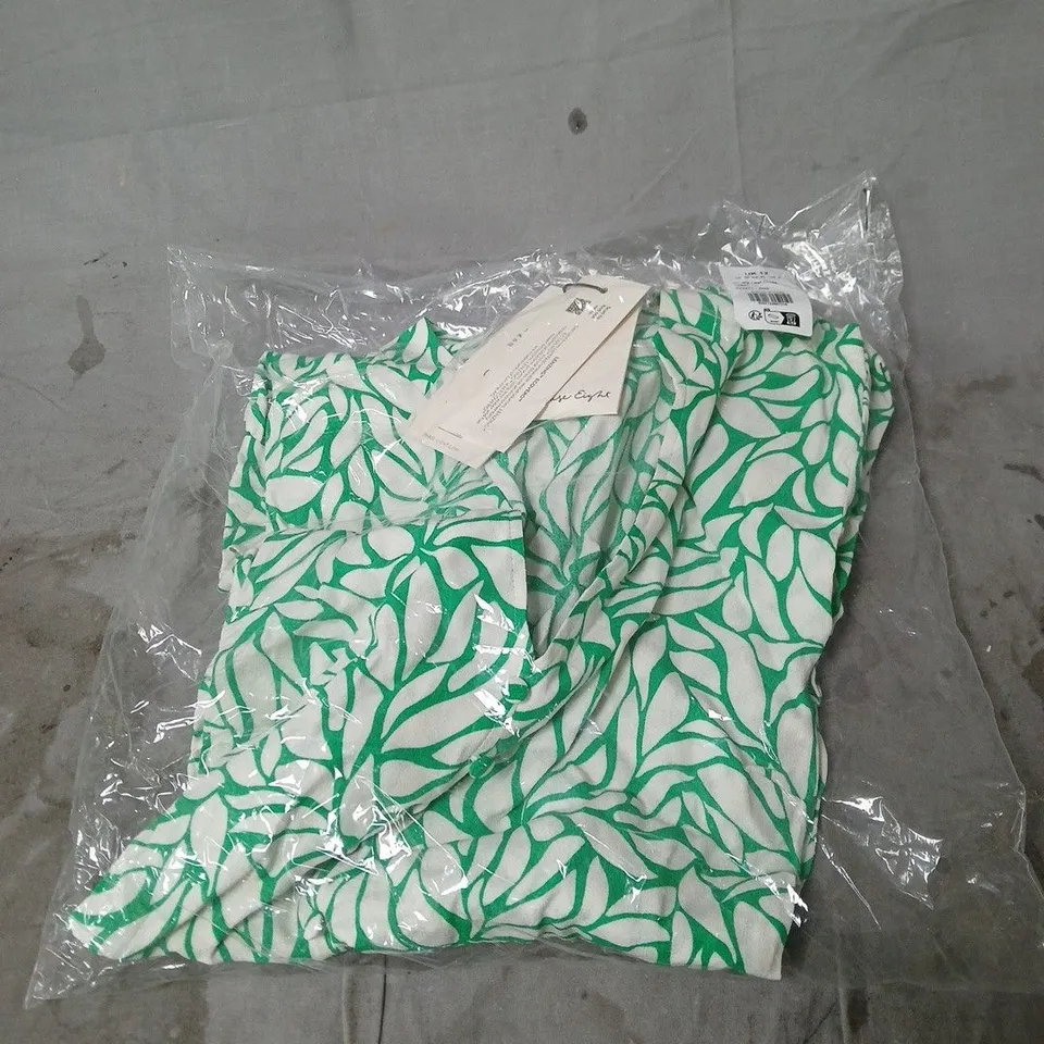 PHASE EIGHT PENELE LEAF DRESS GREEN SIZE 12. BAGGED