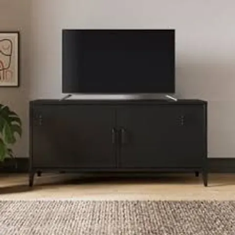 BOXED HELGA METAL LOW SIDEBOARD - BLACK (1 BOX)