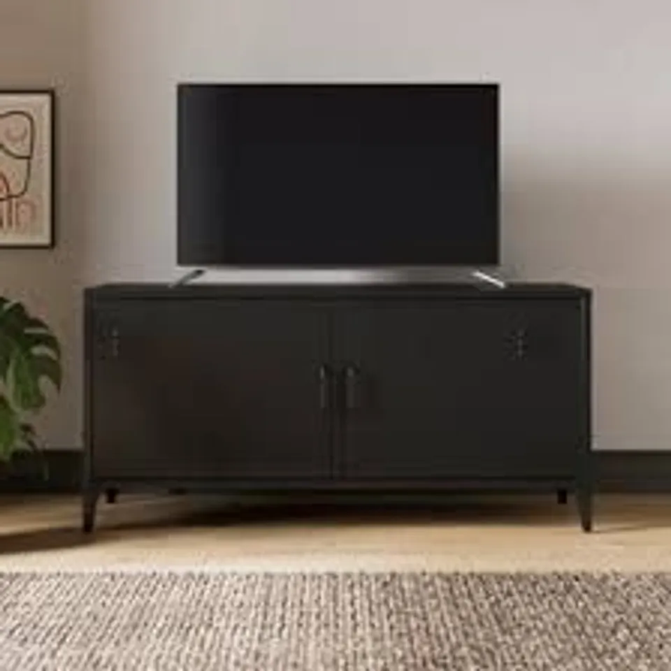 BOXED HELGA METAL LOW SIDEBOARD - BLACK (1 BOX)