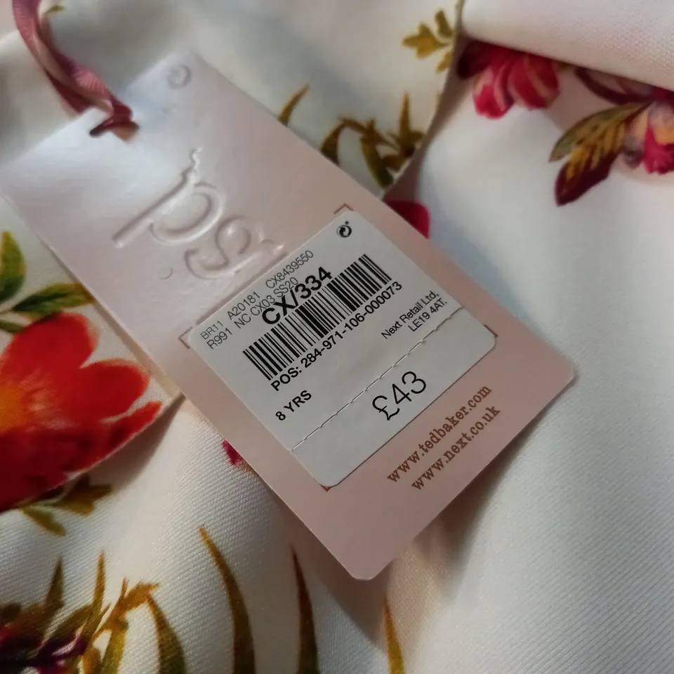 TED BAKER FLORAL PRINT KIDS DRESS - 8 YRS