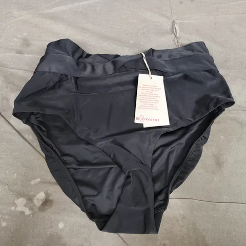 BRAVISSIMO BARBADOS HIGH WAIST BRIEF IN BLACK - UK LARGE