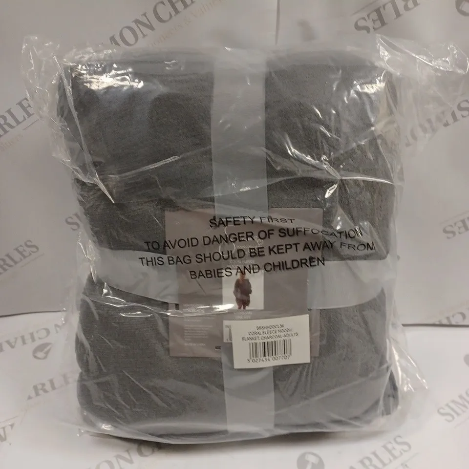 SIENNA HOME COLLECTION CHARCOAL FLEECE HOODIE 