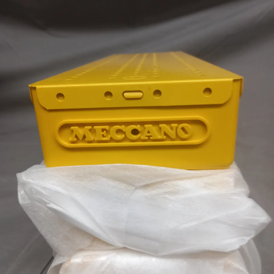3 YELLOW BOXED MACCANO TIN STORAGE BOXES
