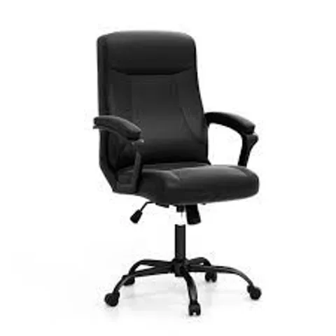 BOXED COSTWAY 360° SWIVEL TASK CHAIR WITH ERGONOMIC HIGH BACK AND BUILT-IN ARMRESTS