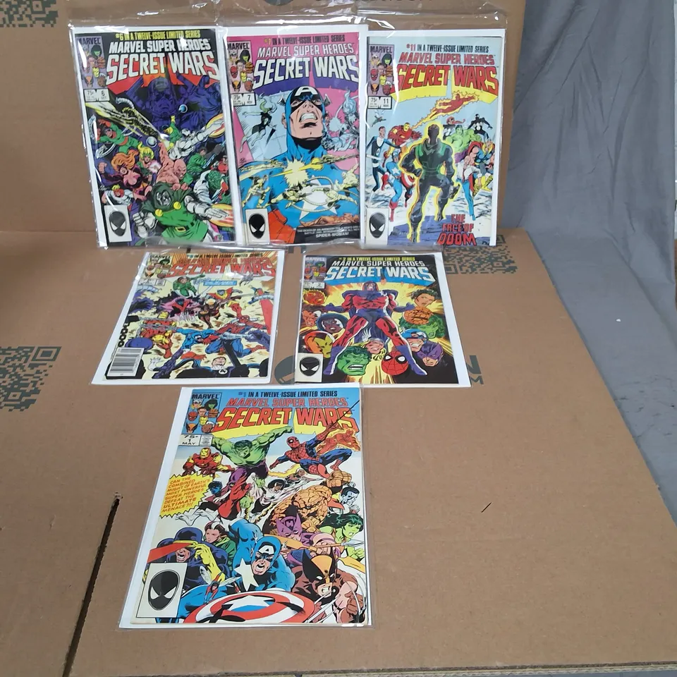 APPROXIMATELY 6 MARVEL SUPER HEROES SECRET WARS COMIC BOOKS 