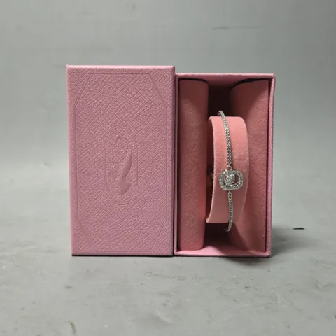 BOXED SWAROVSKI SOLITAIRE SQUARE BRACELET