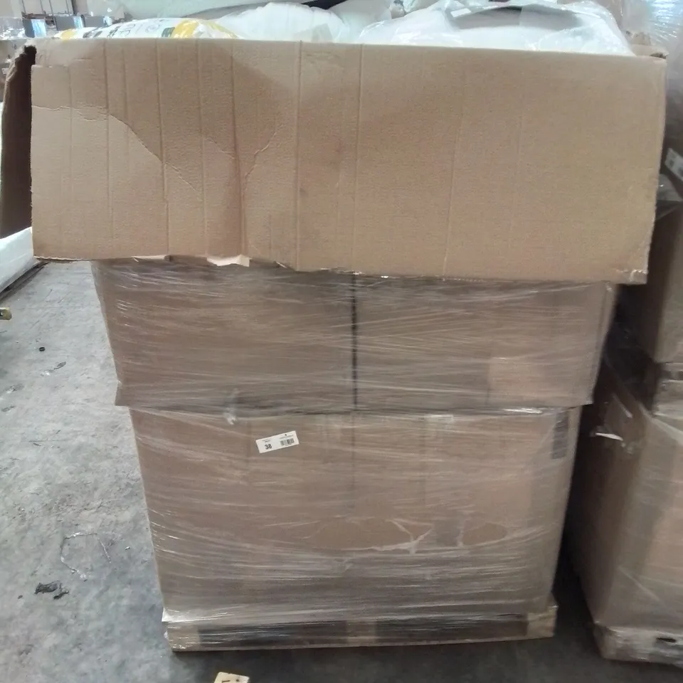 PALLET OF VARIOUS PILLOWS, DUVETS, BEDDING AND SOFT FURNISHINGS ETC.