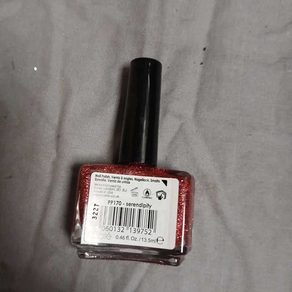 BOX OF APPROXIMATELY 60 CIATÉ NAIL POLISH SET – SERENDIPITY RED GLITTER (PP170) –NO EXPIRY DATE SHOWN 