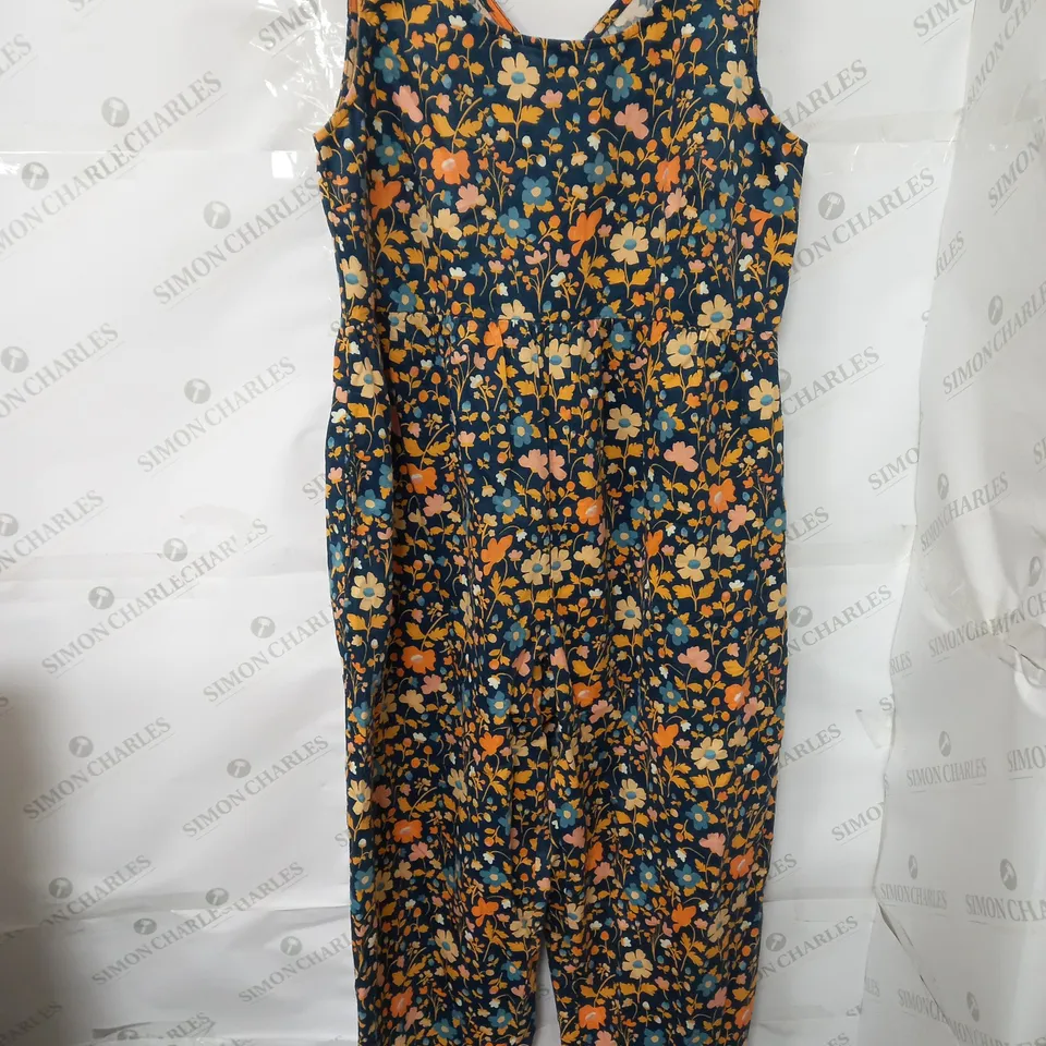 LUCY&YAK BOWIE JUMPSUIT IN MULTI FLORAL SIZE 14
