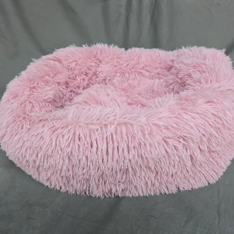 PINK FLUFFY PET BED