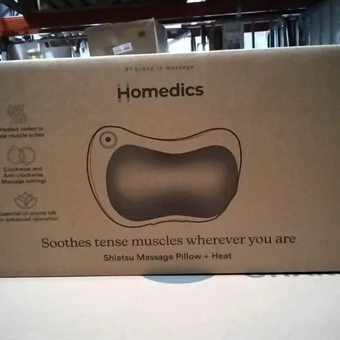 BOXED AS NEW HOMEDICS SHIATSU MASSAGE PILLOW + HEAT