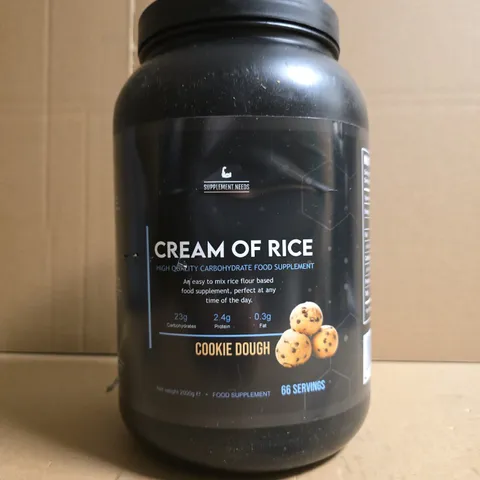 CREAM OF RICE COOKIE DOUGH – HIGH-QUALITY CARBOHYDRATE FOOD SUPPLEMENT, 2KG 