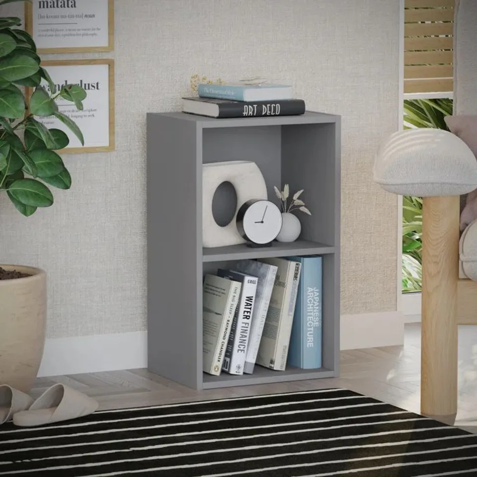 BOXED GERARDI 5-TIER STANDARD BOOKCASE - OAK (1 BOX)