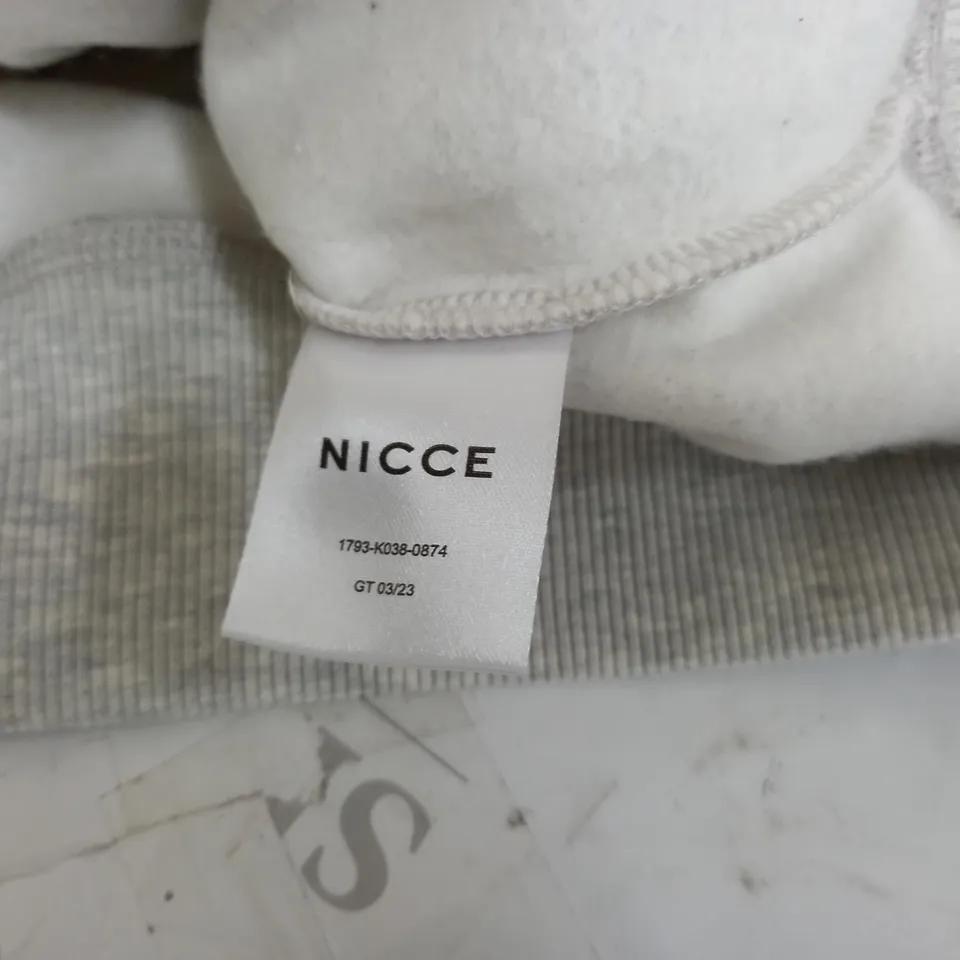 NICCE FORM HOODIE IN OATMEAL MARL - M