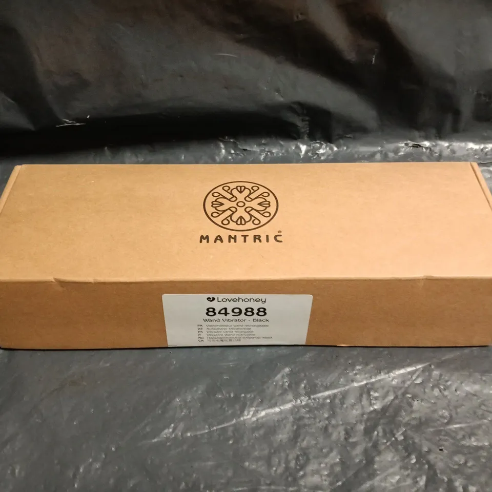 BOXED LOVEHONEY WAND VIBRATOR IN BLACK