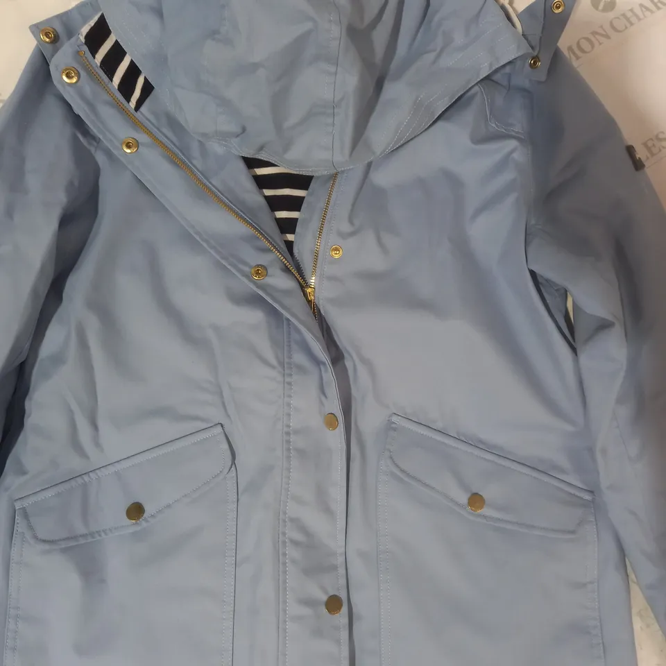 JOULES WATERPROOF & BREATHABLE COAT IN LIGHT BLUE UK SIZE 10