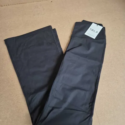 T/ALA DAYFLEX HIGH WAISTED FLARED YOGA PANTS 30INCH LEG NO FRONT SEAM IN BLACK - MEDIUM