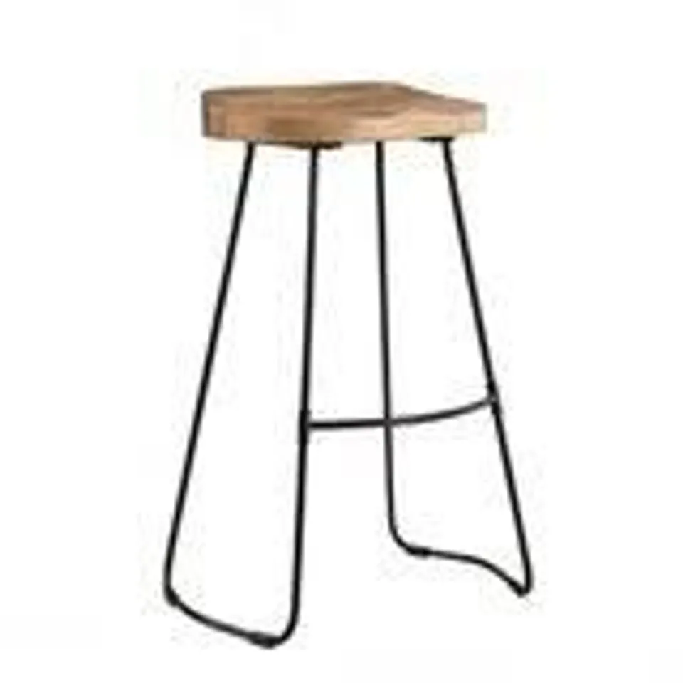 BOXED ATALAYA 70CM BLACK BAR STOOL (1 BOX)