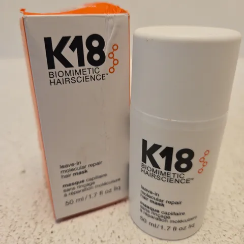 BOXED K18 LEAVE-IN MOLECULAR REPAIR HAIR MASK 50ML