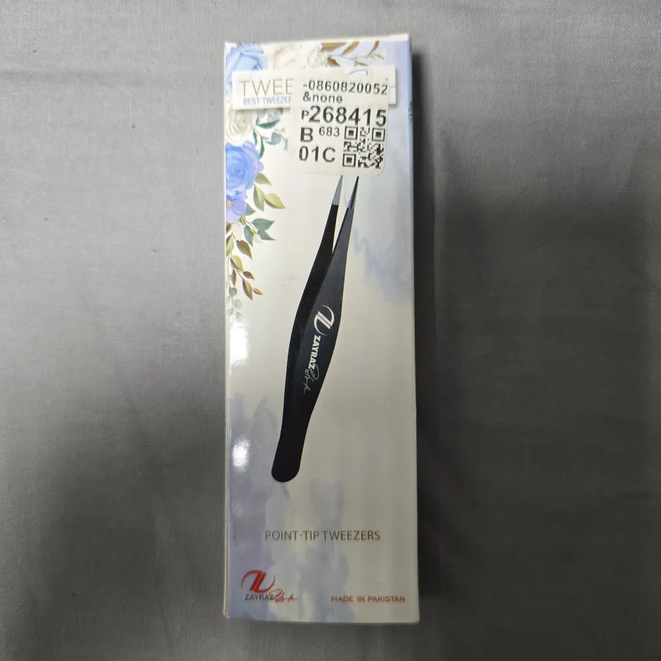 Zayra Style Point-Tip Tweezers – Black- APPROXIMATELY 35 PCS 