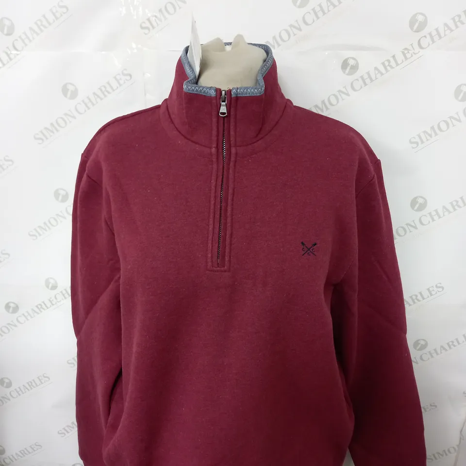 CREW CLOTHING COMPANY CLASSIC HALF ZIP SWEATSHIRT SIZE M
