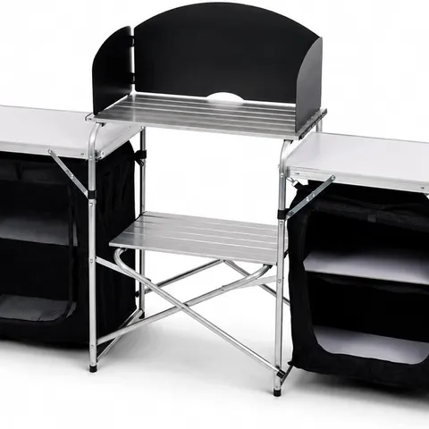 BOXED OYPLA LARGE PORTABLE FOLDING OUTDOOR ALUMINIUM CAMPING TRAVEL KITCHEN WORK TOP
