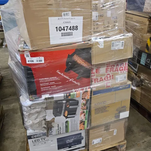 PALLET OF APPROXIMATELY 25 UNPROCESSED RAW RETURN HOUSEHOLD AND ELECTRICAL GOODS TO INCLUDE;