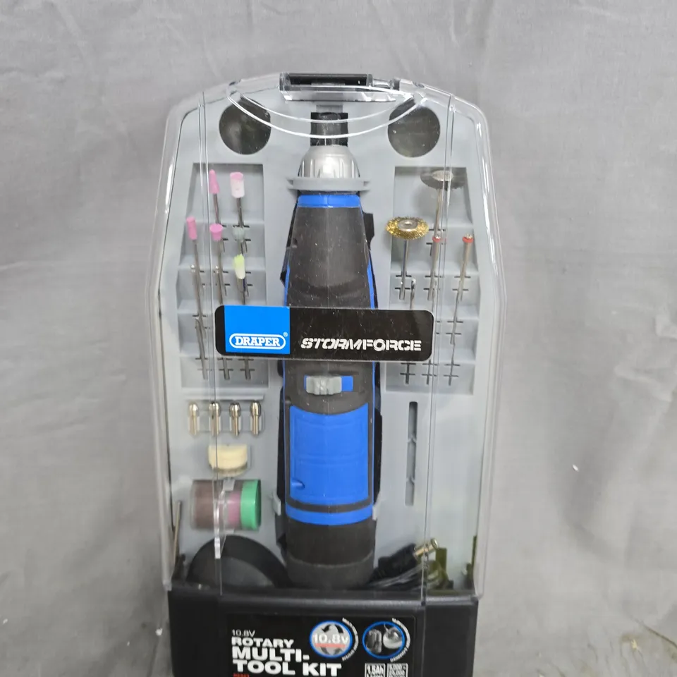 DRAPER STORMFORCE 10.8V ROTARY MULTI-TOOL KIT (CORDLESS)