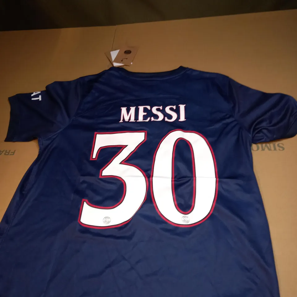 MENS PSG FC HOME JERSEY WITH MESSI 30 ON THE BACK SIZE M