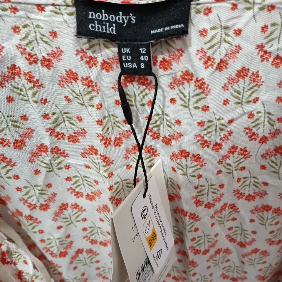 NOBODY'S CHILD FLORAL PRINT MAXI DRESS – UK 12 (EU 40, US 8)