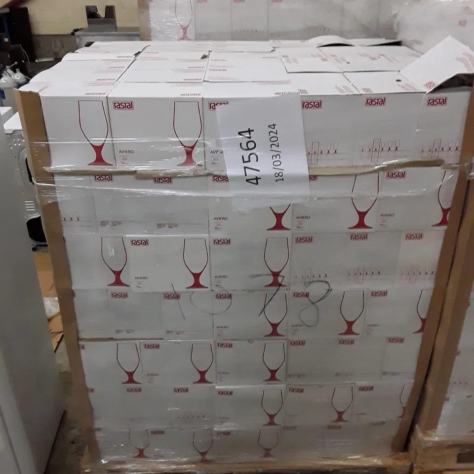 PALLET OF APPROXIMATELY 210 BOXES CONTAINING 6 RASTAL AVIERO 300ML GOBLETS  