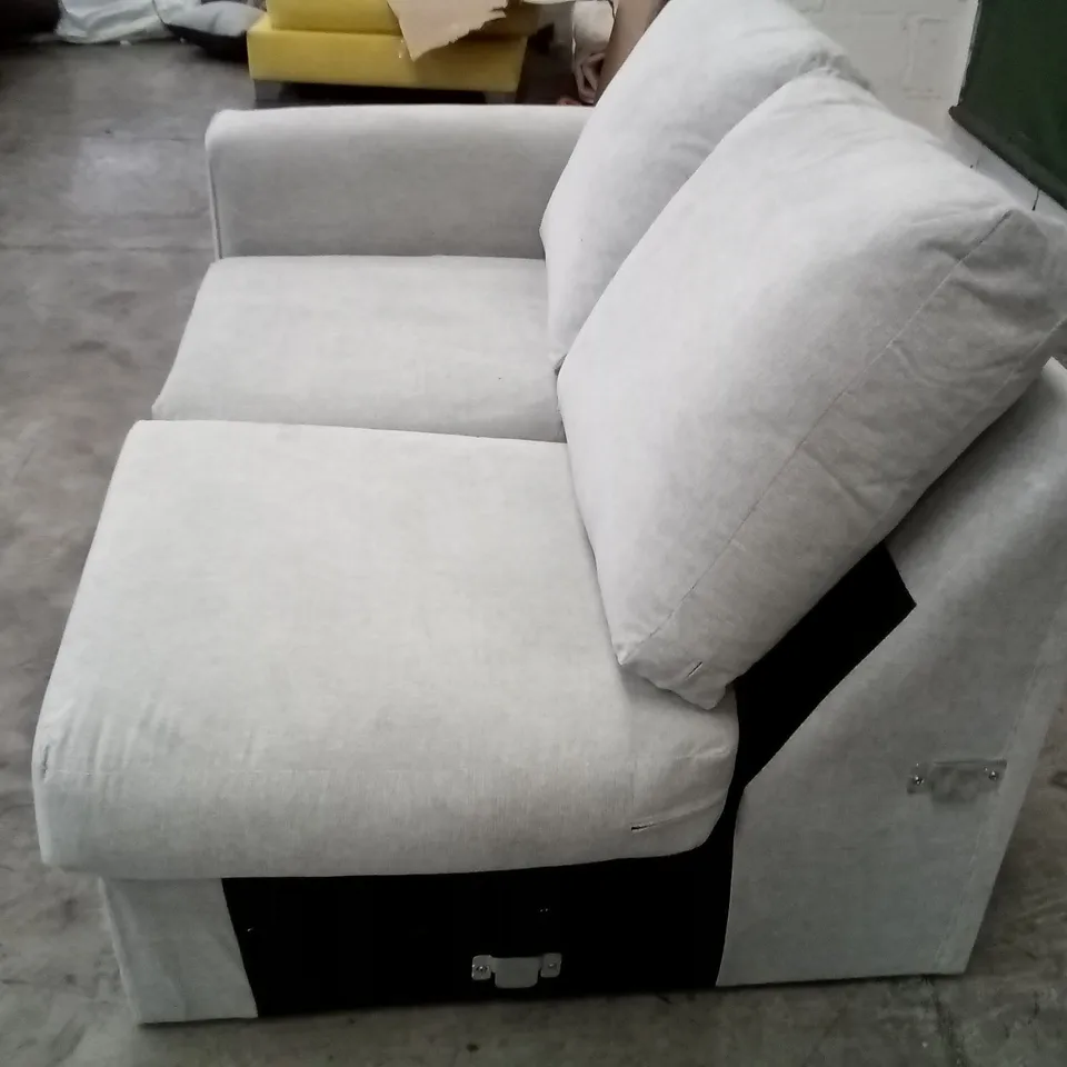 QUALITY DESIGNER ENZO LHF 2 SEATER ARMED UNIT LIGHT GREY