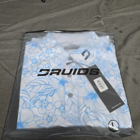 BAGGED DRUIDS HIBISCUS POLO - SIZE LARGE