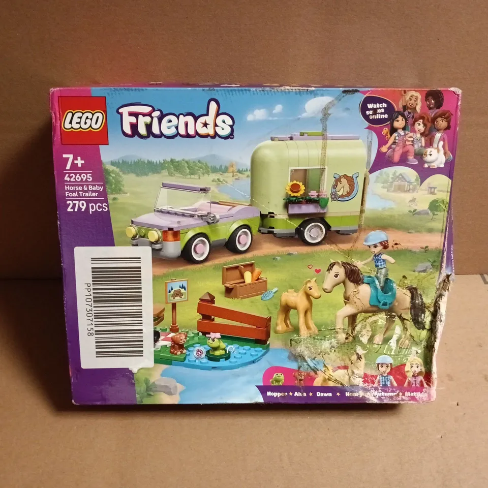 LEGO FRIENDS HORSE & BABY FOAL TRAILER – SET 42695 (279 PCS) – BOXED