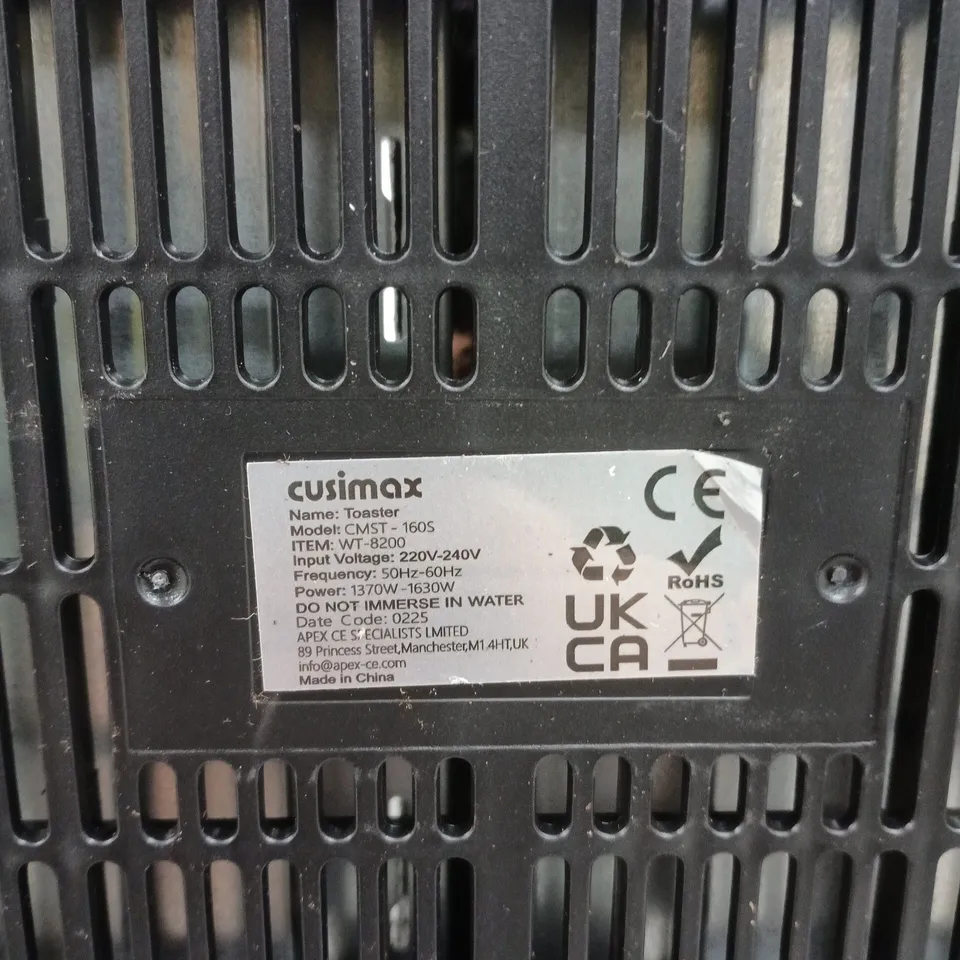CUSIMAX CMST-160S 4-SLICE TOASTER – CHROME FINISH