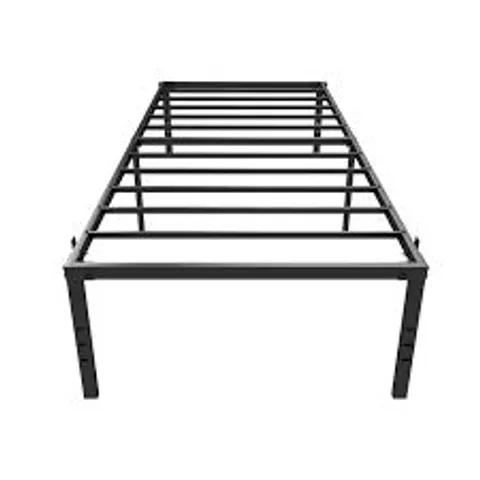 BOXED 45.7cm METAL PLATFORM BED FRAME WITH STEEL SLATS - SINGLE (1 BOX)