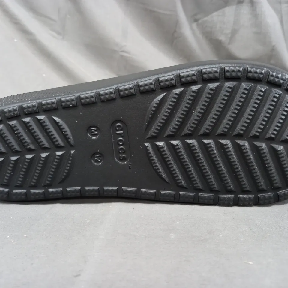 PAIR OF CROCS SLIDERS IN BLACK UK SIZE M11/W12