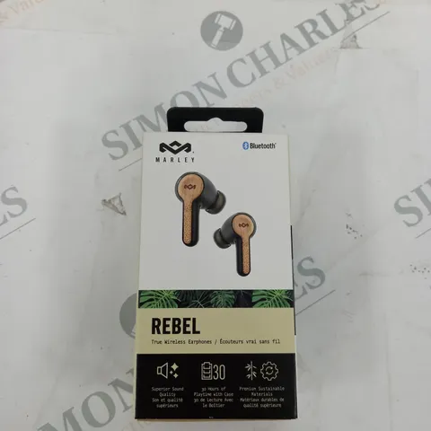 BOXED MARLEY REBEL TRUE WIRELESS EARPHONES - SEALED