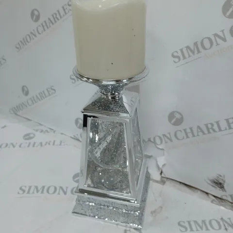 JULIEN MACDONALD FLAMELESS SWIRLING GLITTER CHRISTMAS TREE CANDLE HOLDER